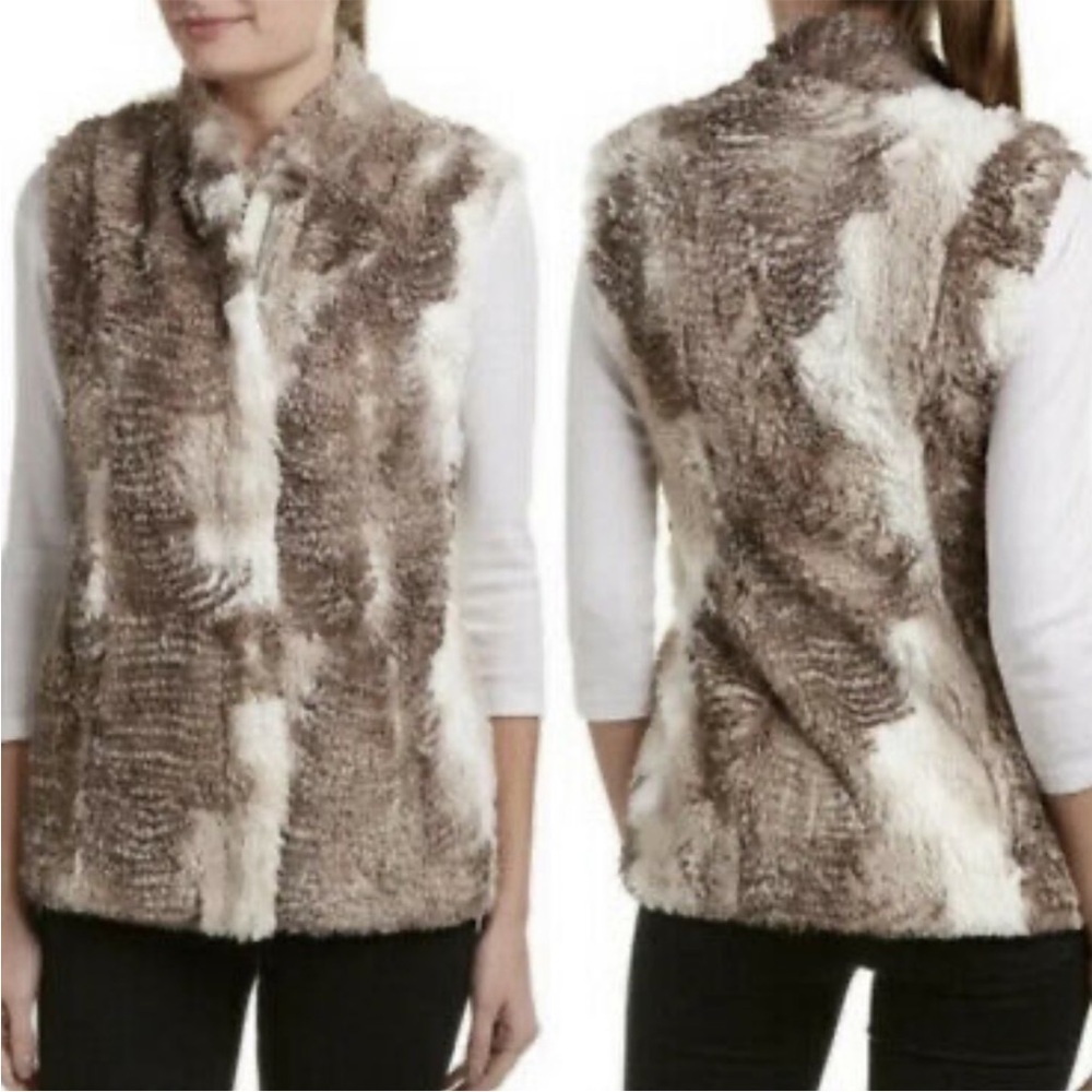 Cabi Aspen Faux Fur Vest Cabincore Size S